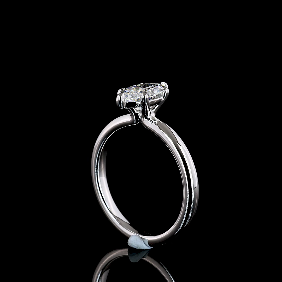 1.03 CTW 14K WHITE GOLD MARQUISE SHAPED SOLITAIRE RING