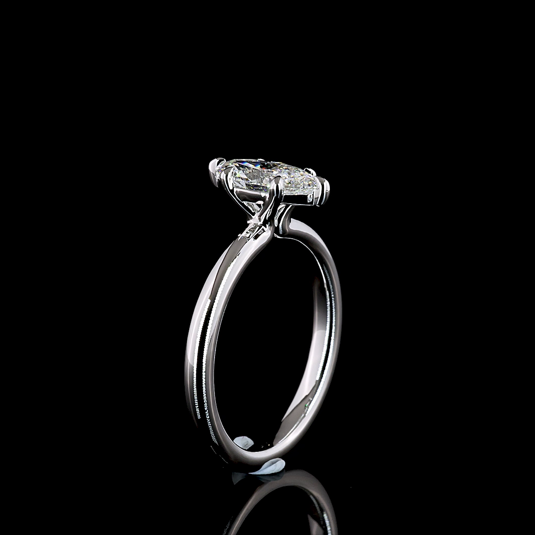 1.03 CTW 14K WHITE GOLD MARQUISE SHAPED SOLITAIRE RING
