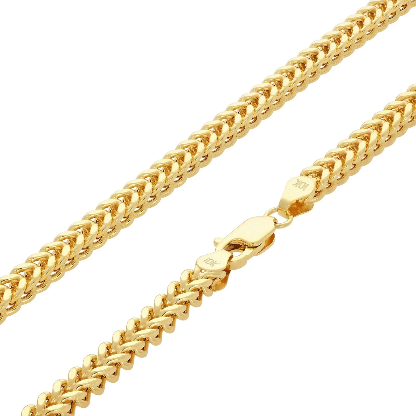 UNISEX 10K ITALIAN GOLD FRANCO CHAIN, 4 X 24"