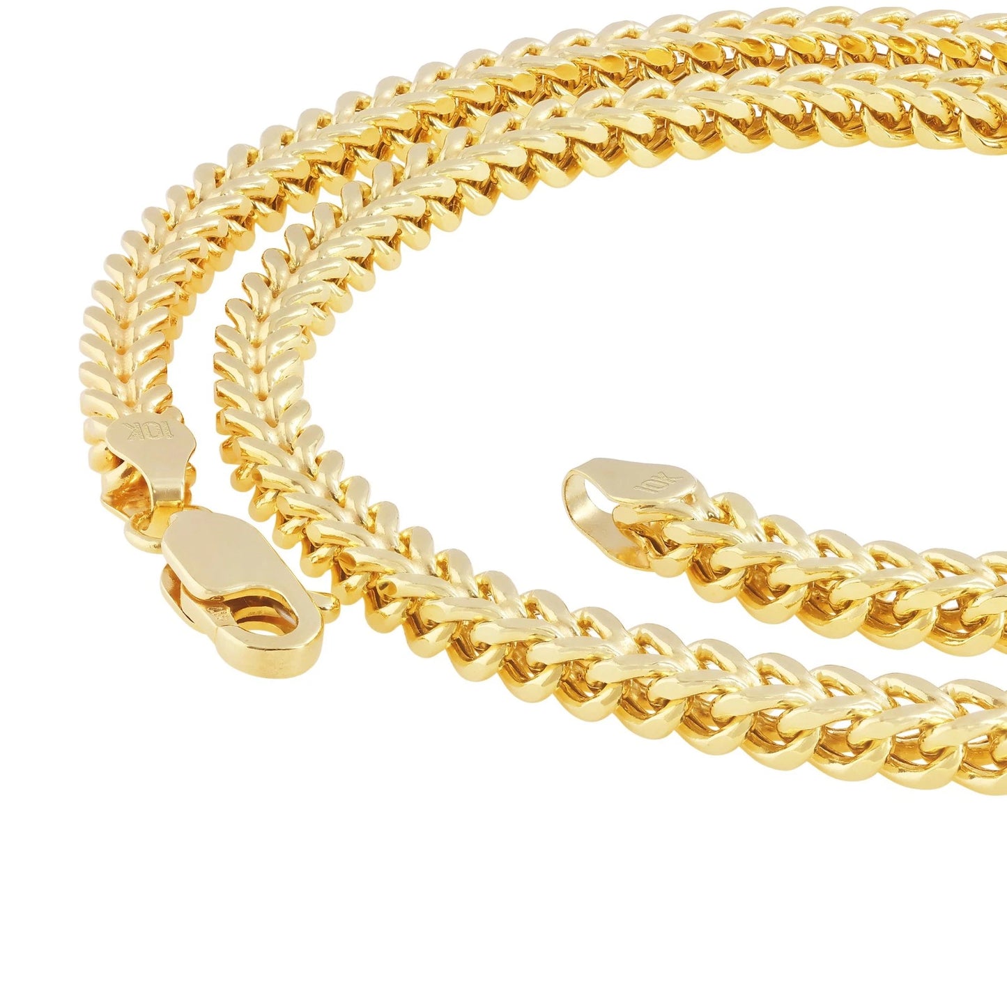 UNISEX 10K ITALIAN GOLD FRANCO CHAIN, 4 X 24"