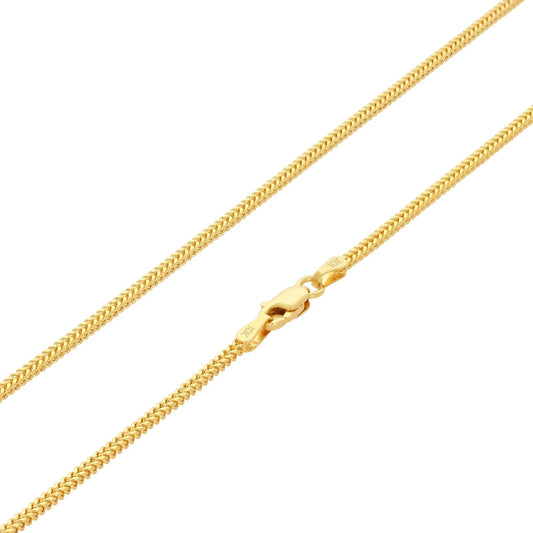 UNISEX 10K ITALIAN GOLD FRANCO CHAIN, 1.5 X 22"